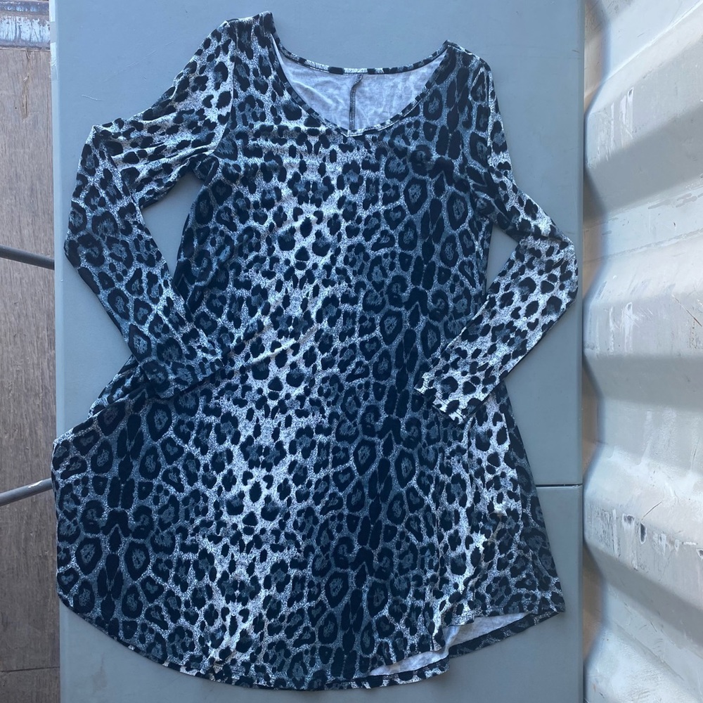 Amazon Snow-Leopard-Print Dress